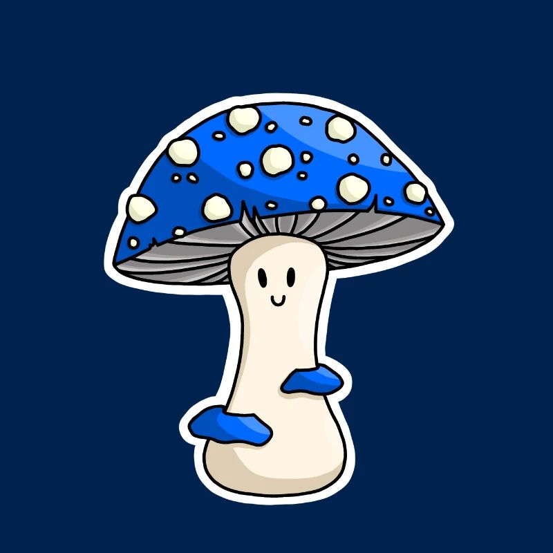 Happy Blue Toadstool