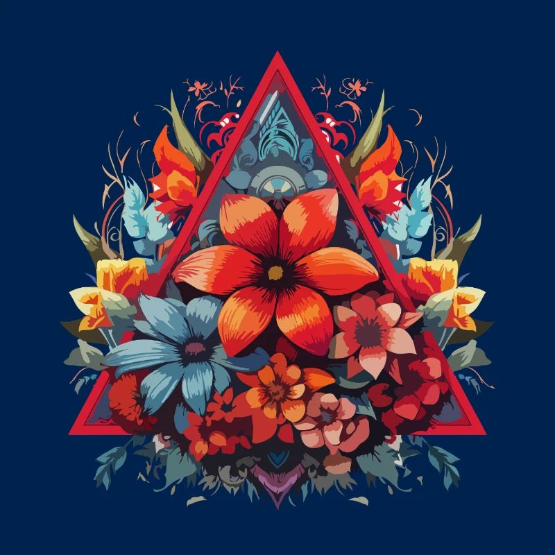 Triangle de fleurs