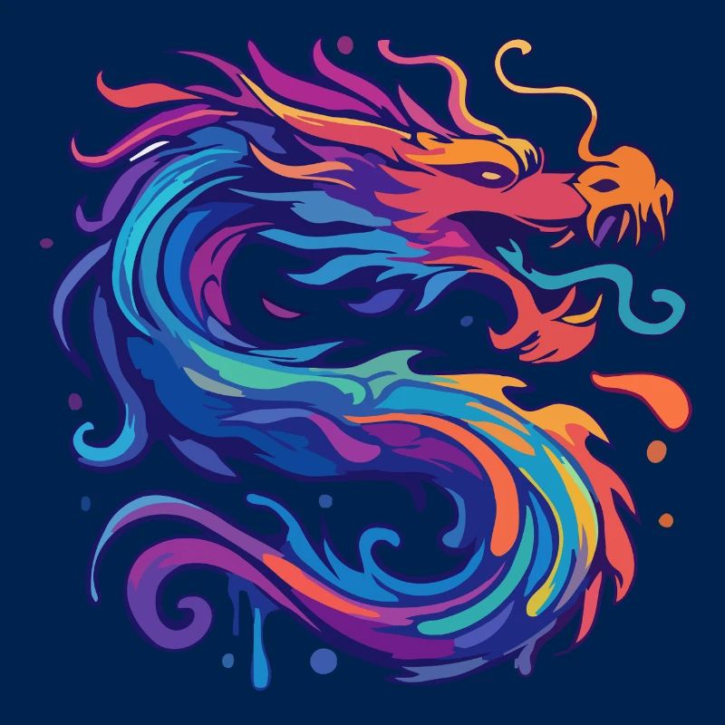 Neon Drache