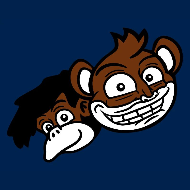 2 Funny Monkey Faces Two Friends Crew Team