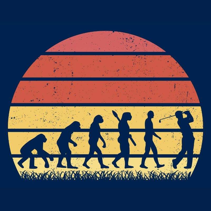 Evolution Graphic Golfer Golf Player Golfing Golf