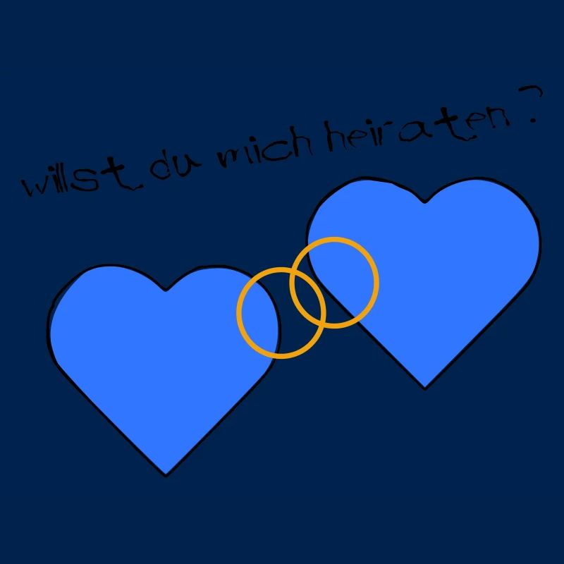 Heiratsantrag blau blau