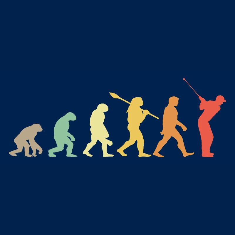 Golf Évolution Rétro Cadeau Pour Golfeurs