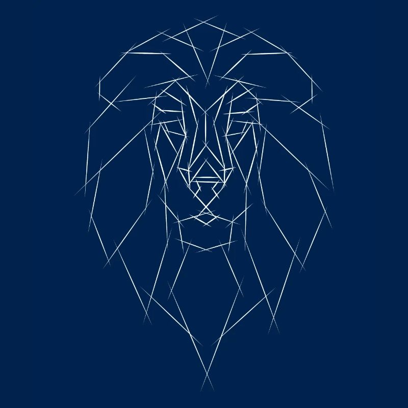 Low Poly Löwe Sketch