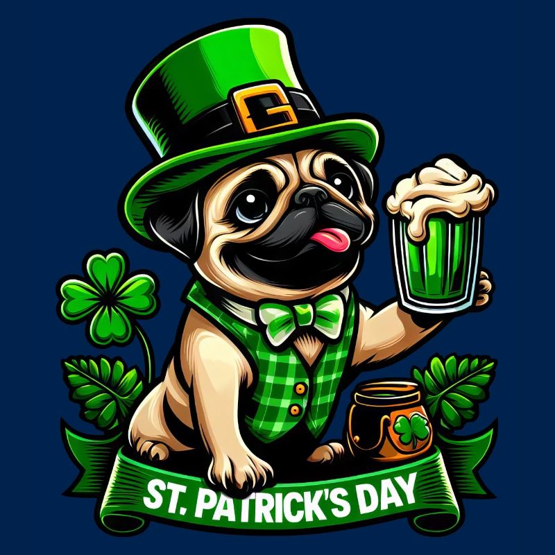Mignon carlin de dessin animé de la Saint-Patrick avec