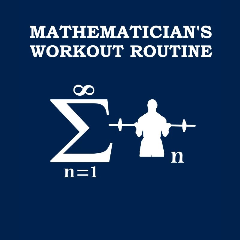 Mathematician sports workout math teacher gift