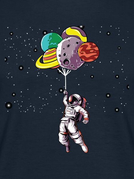 Astronaut mit Luftballons