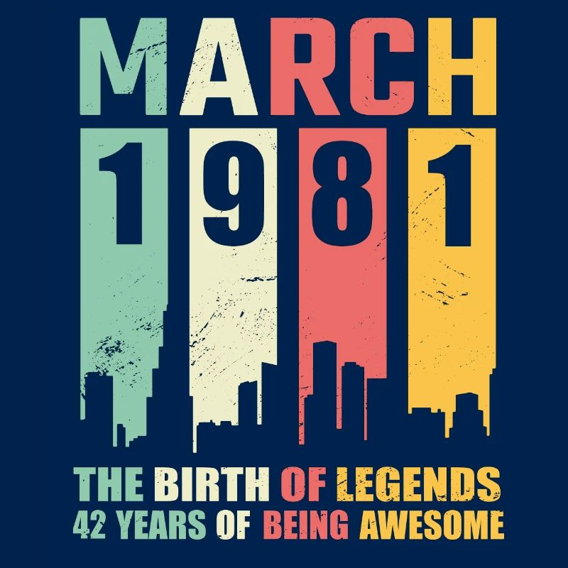 42e anniversaire Mars Né en 1981 Idée cadeau