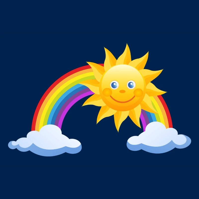 rainbow sun clouds weather rainbow sun cloud41