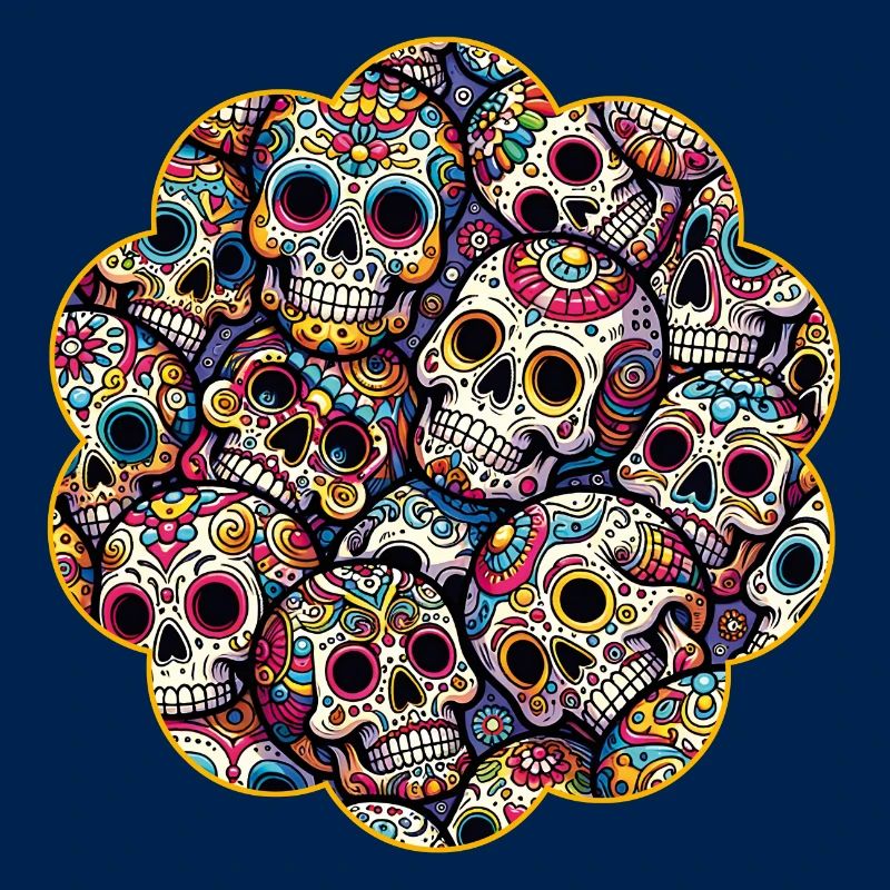 Buntes dekoratives Skullmuster
