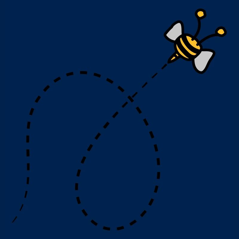 Dashed line bee