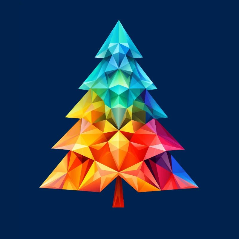 Versatile Magic: Colorful Polygon Christmas Tree