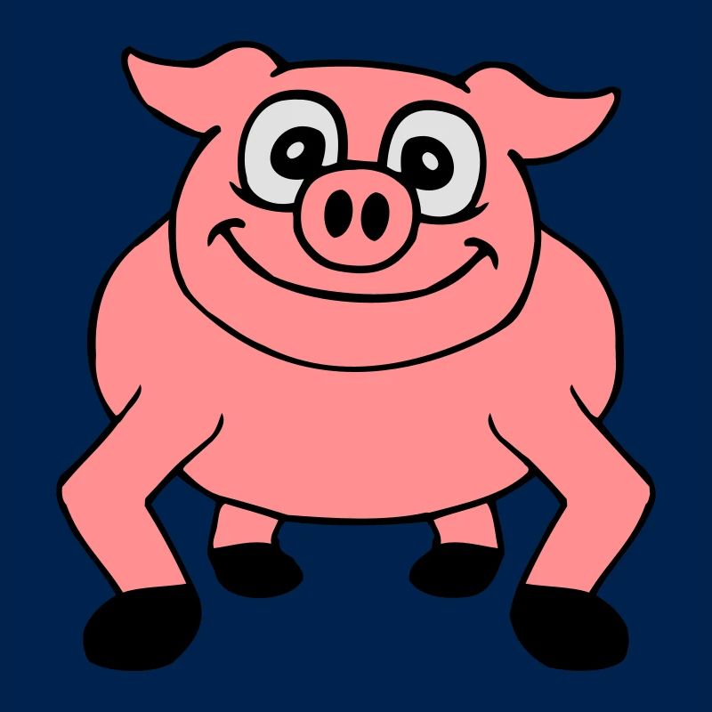 Mignon bande dessinée cochon peeps friendly