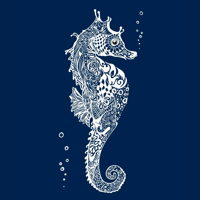 Hippocampe dessin mandala mer mignon vous aimez