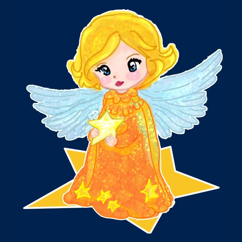 Kawaii Engelchen mit Stern