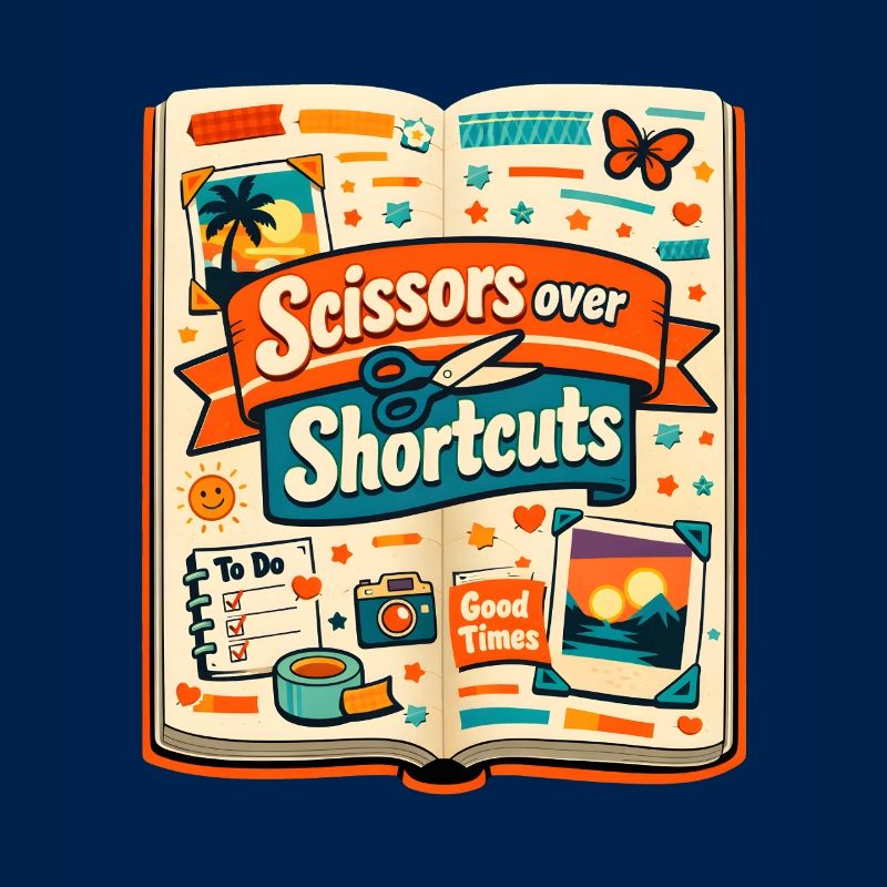 Scissors instead of shortcuts | Scrapbooking