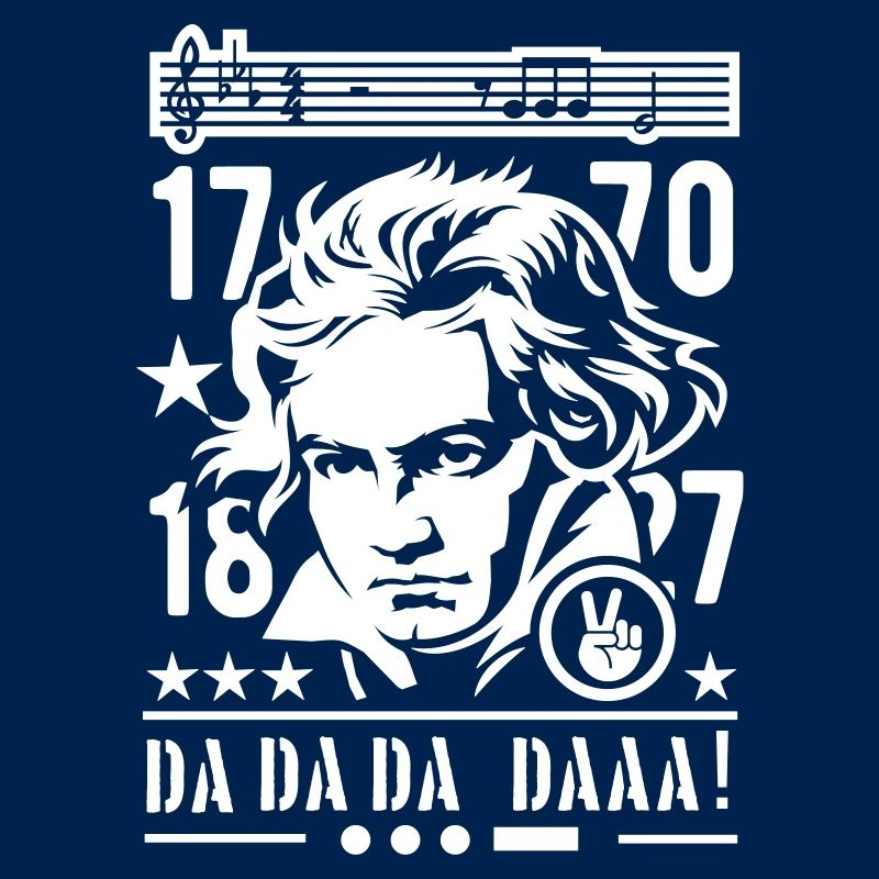 Beethoven Portrait First Notes Fifth Symphony