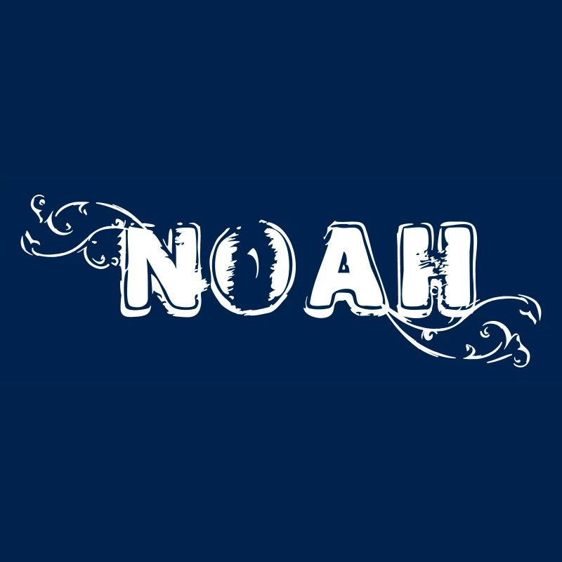 NOAH lettering decorated with vectorgraphic
