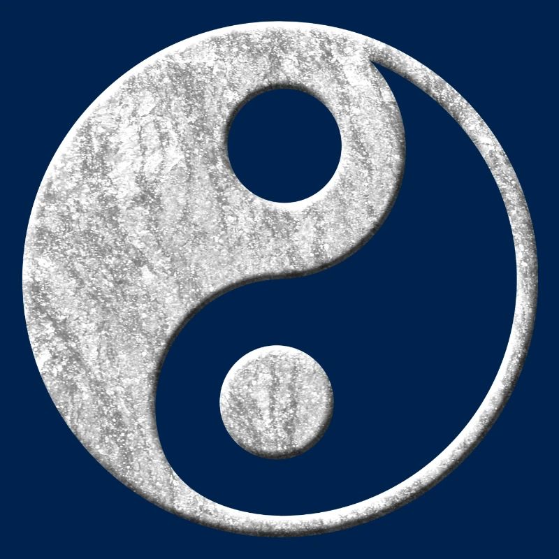 Effet 3D blanc pierre Yin Yang