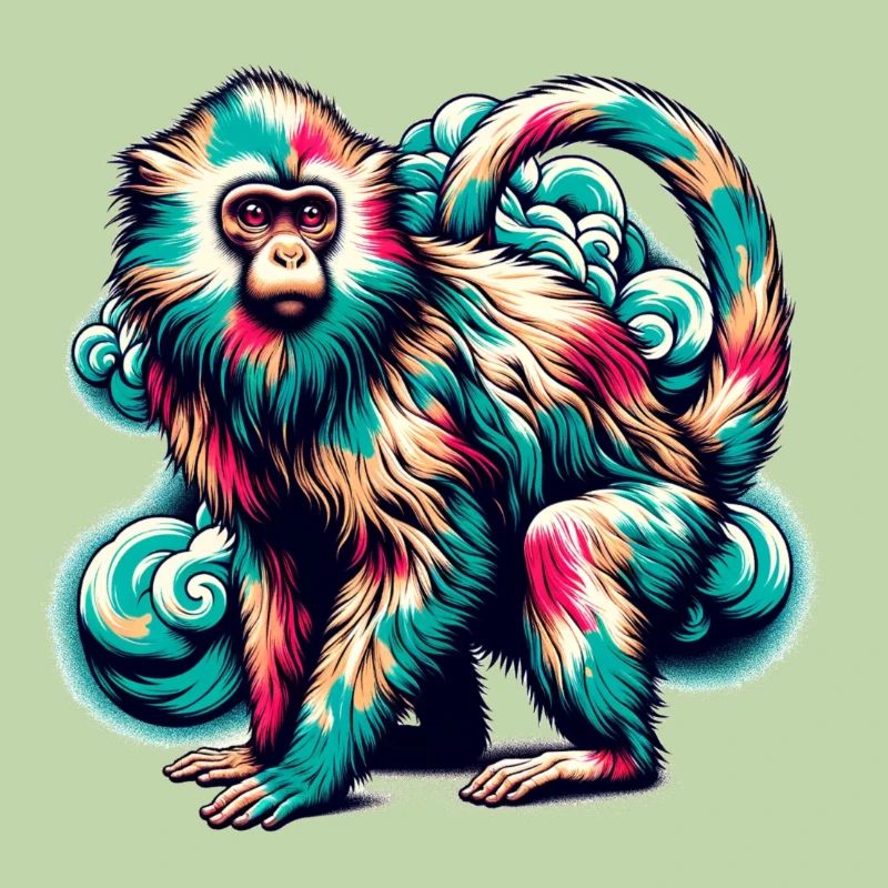 Psychedelischer Affe