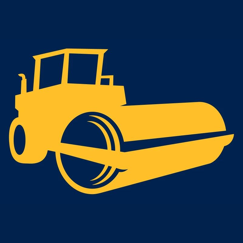 Steamroller Shadow - 1 color vector