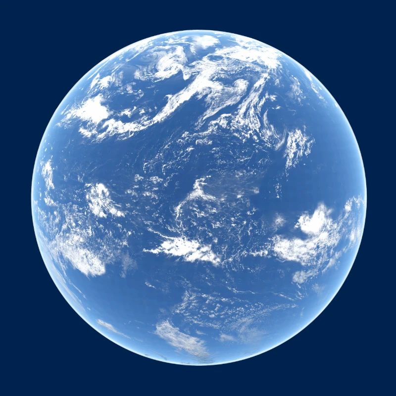 Neptune Eau et Nuages Planète