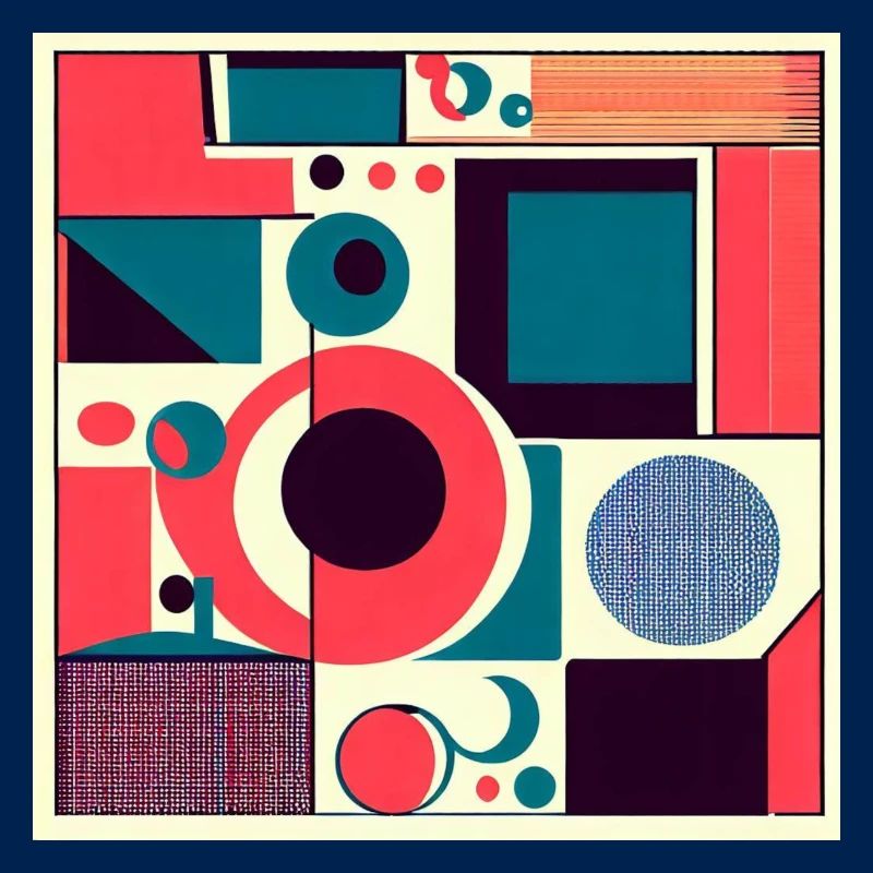 Squares, rectangles, circles in Pop Art style