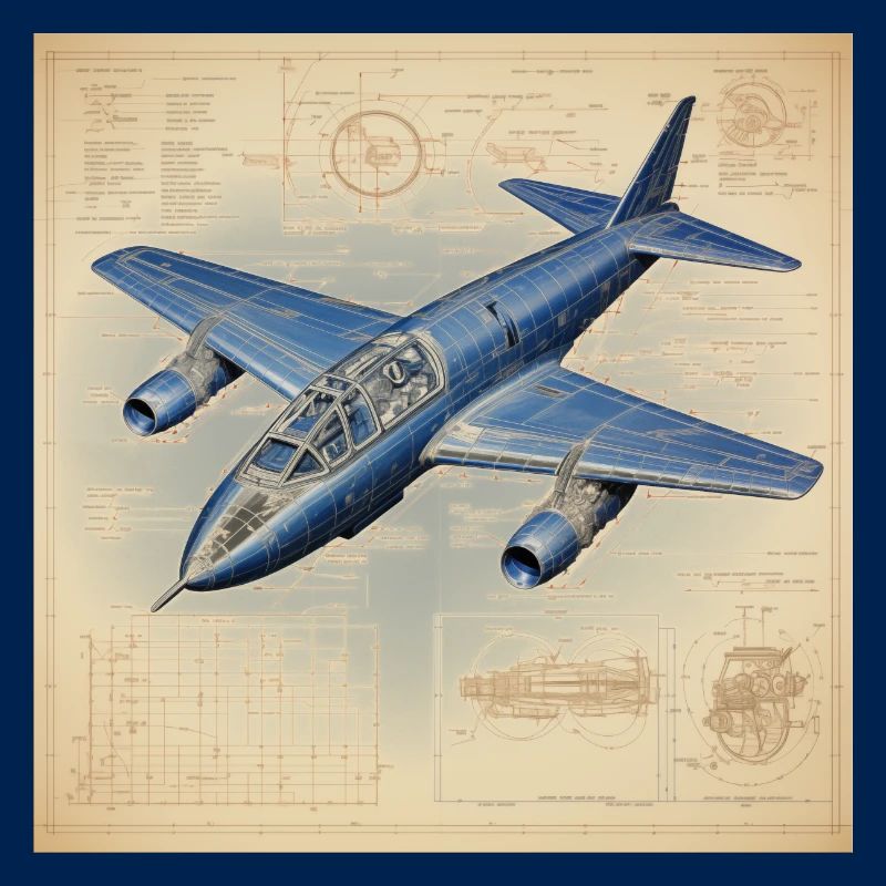 Plan d’un avion à réaction