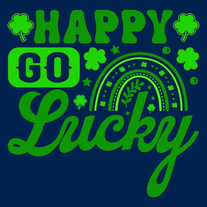 Happy Go Lucky St. Patrick’s Day Script vert mignon