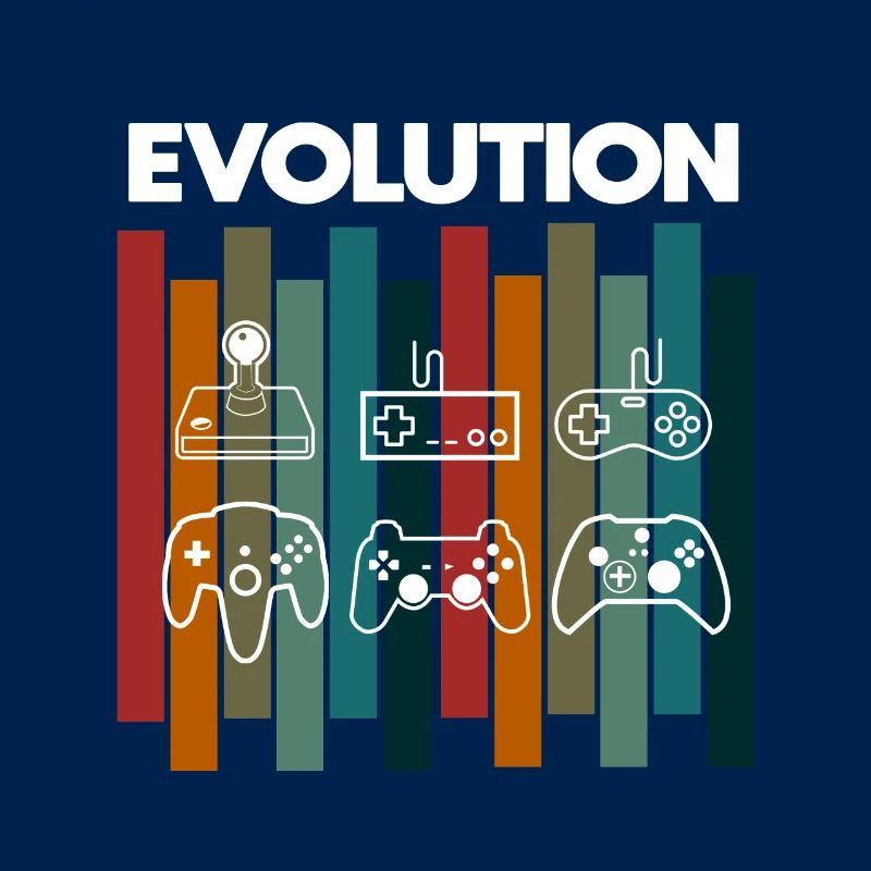 Rétro évolution gamer nerd drôle disant