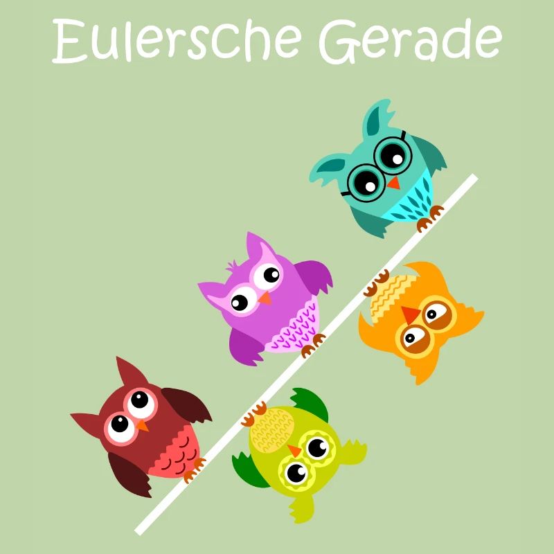eulersche gerade, Eulen, Geschenk für Mathematiker