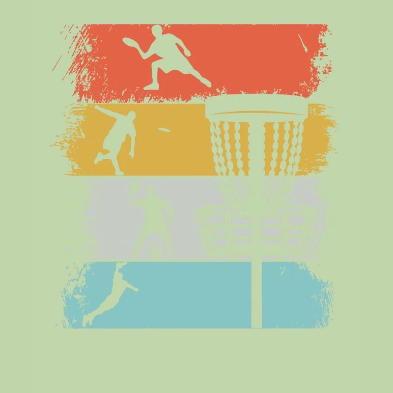 Vintage rétro discgolf de l’équipe tenue