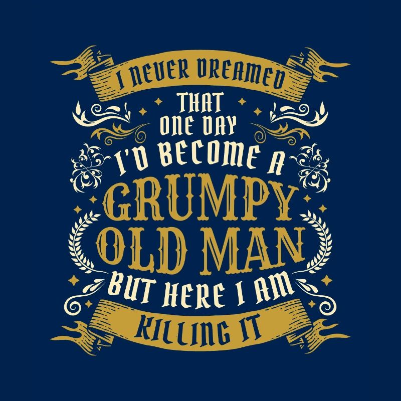 Vintage grumpy Old Man