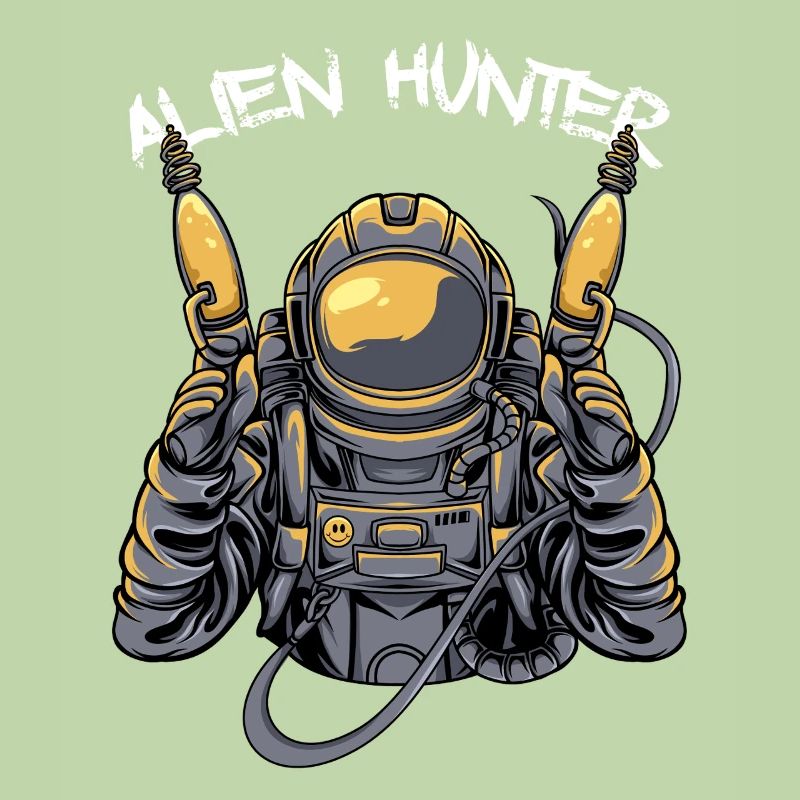 Alien Hunter Sci-Fi Astronaut
