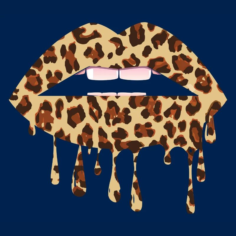 Leo Mouth Lips in Leo Look Leopard Pattern