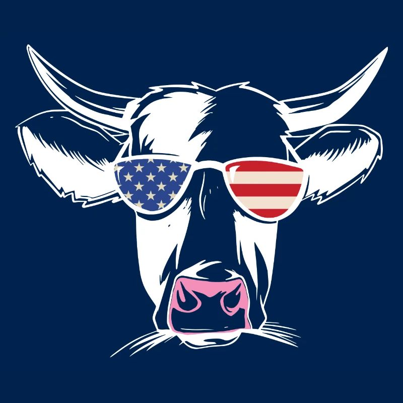 Amerika Kuh mit Sonnenbrille 4. Juli US Farm com