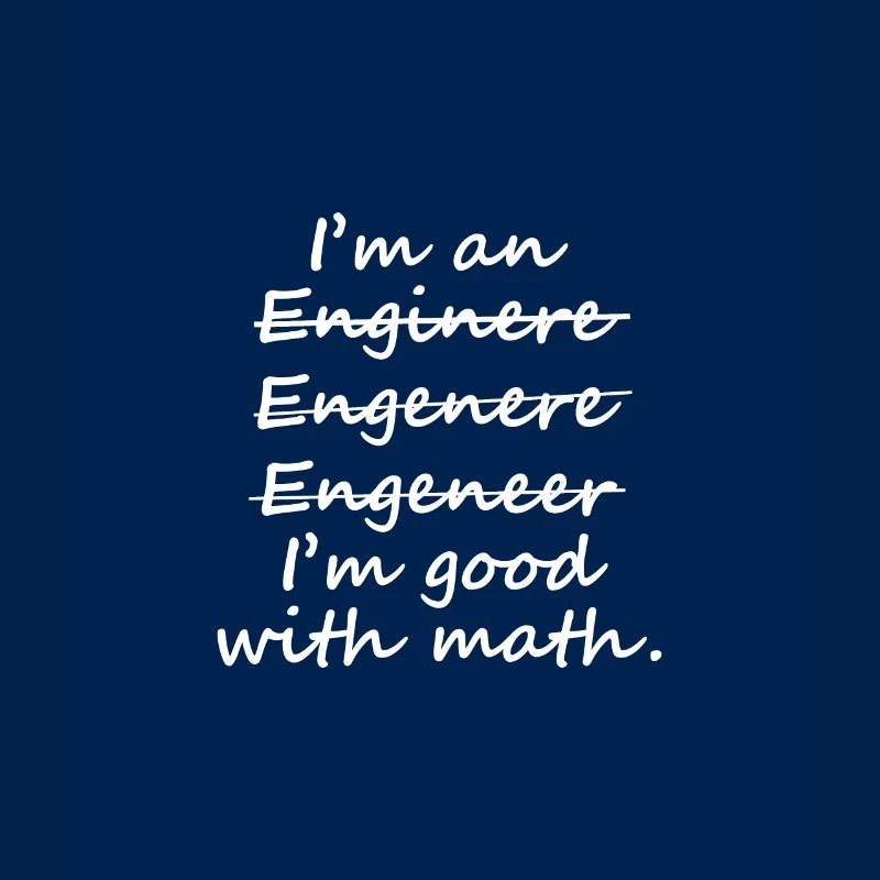 I'm an Engineer I'm Good at Math