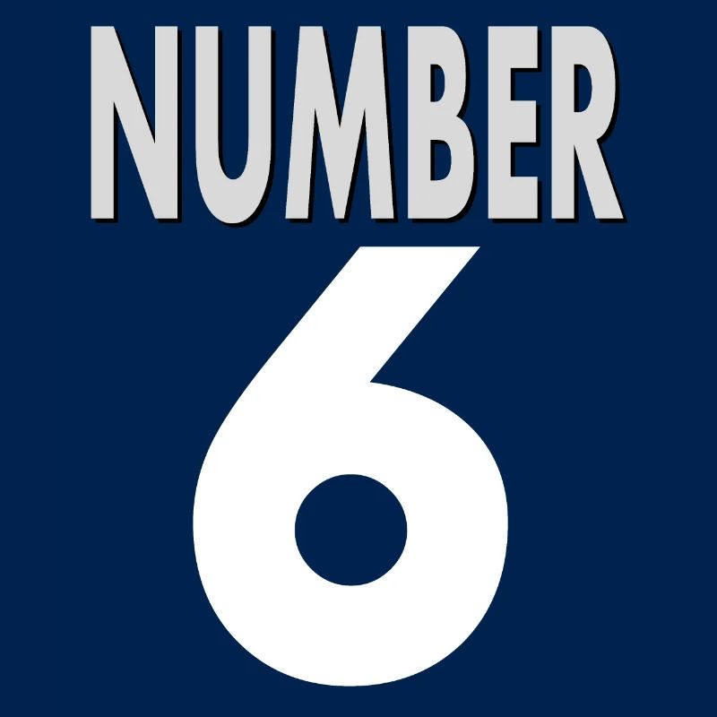 Nummer 6 Zahl sechs Trikotnummer 6 Geschenkidee