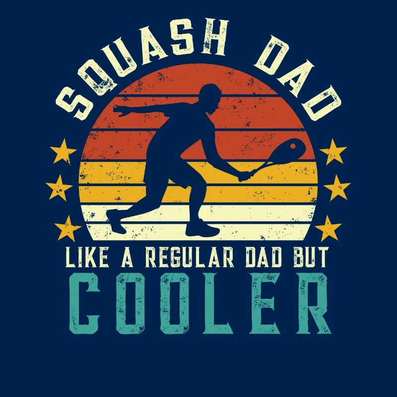 Squash Player Squashen Squash Ball Racket Father