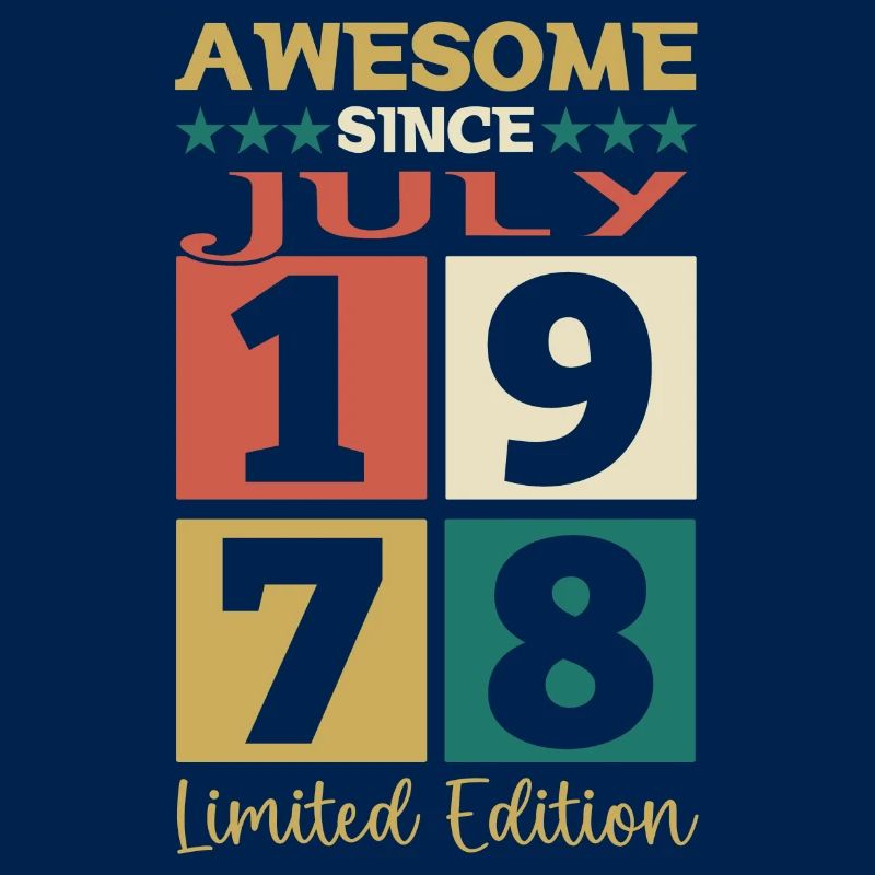 Awesome since Juli 1978 44. Geburtstag Herren Fun