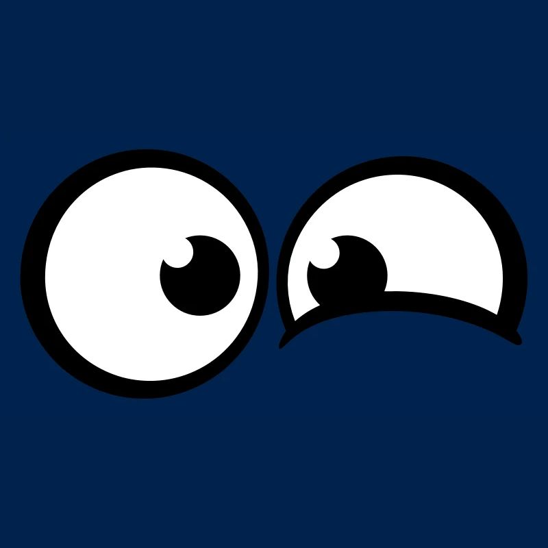 Anxious comic eyes