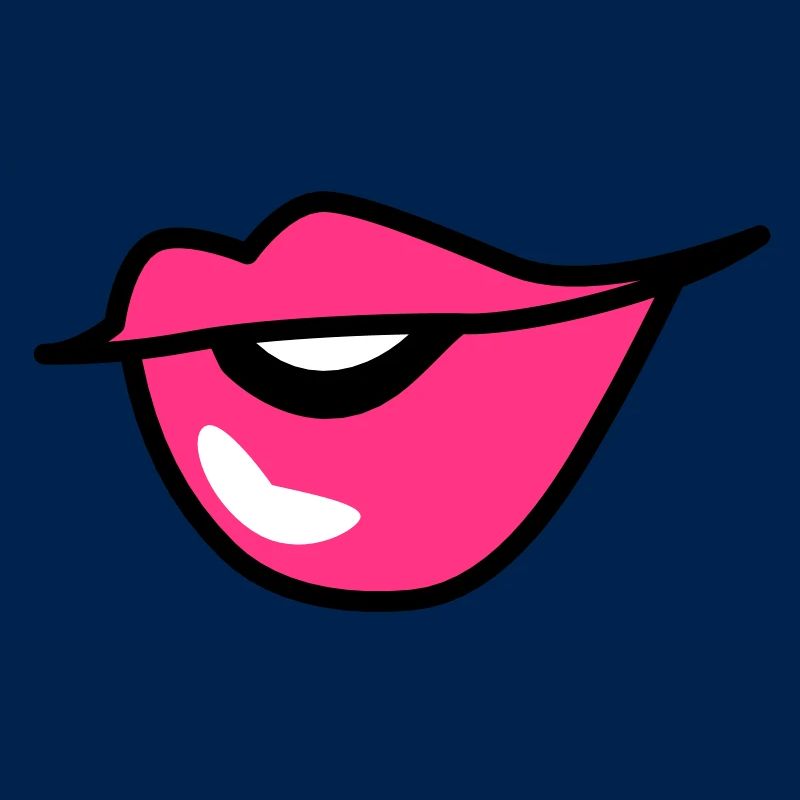 mignon lèvres boudeuses bisou avec un sourire