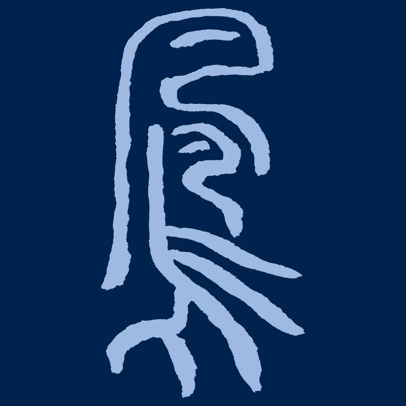 Phoenix - In ancient Chinese worm script