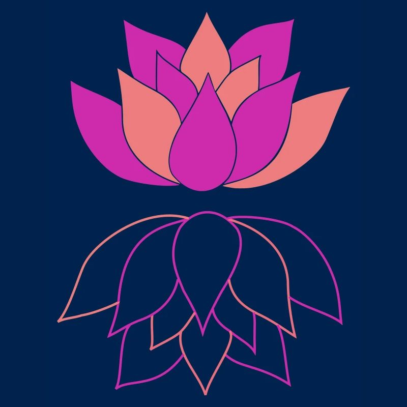 Lotus avec image miroir