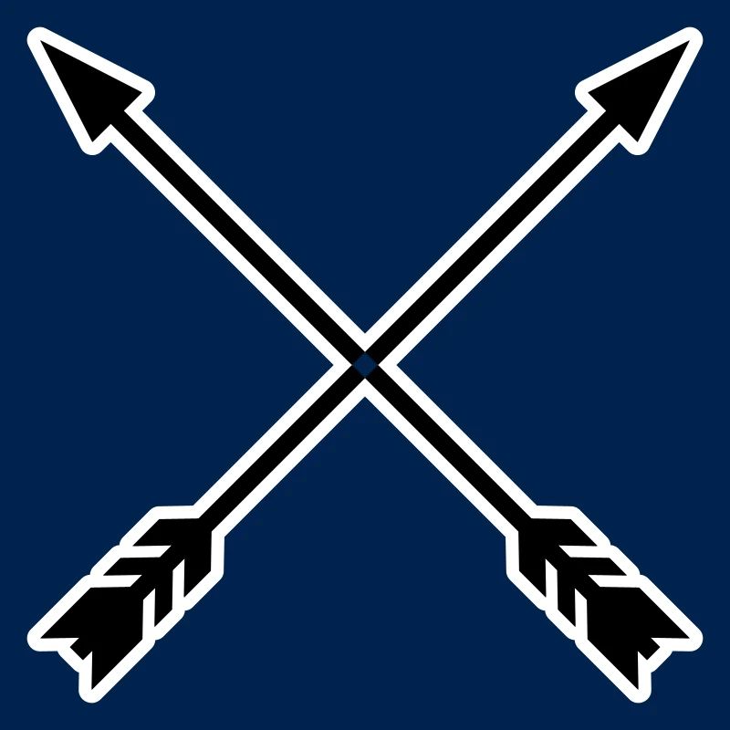 Crossed Arrows With Frame Vector