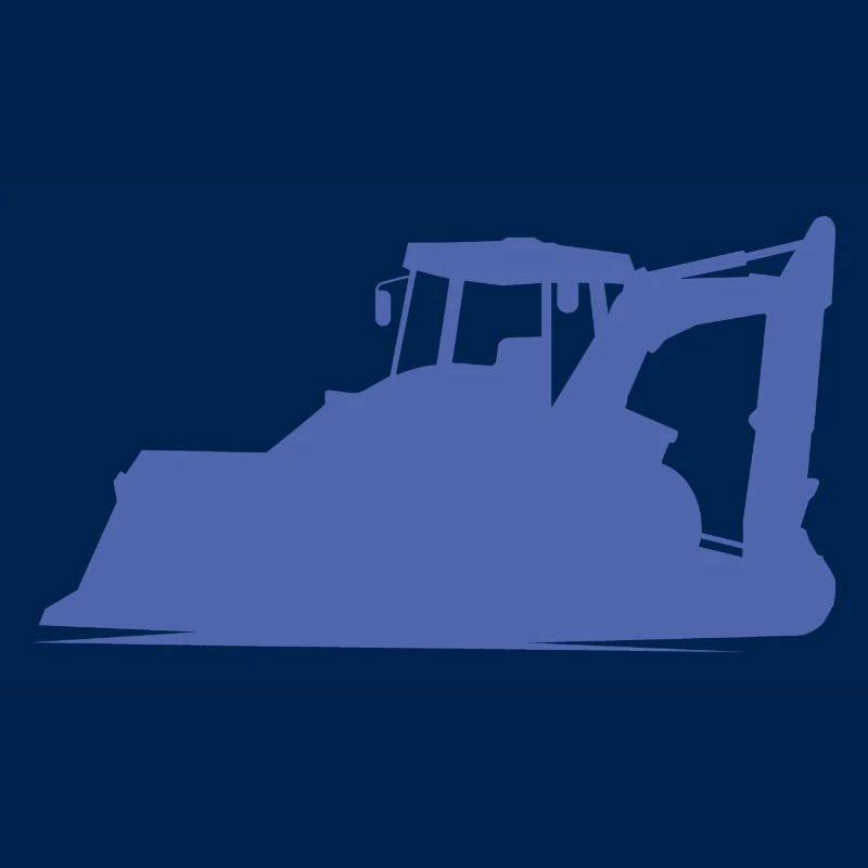 Baggerfahrer und Baugeräteführer Silhouette –