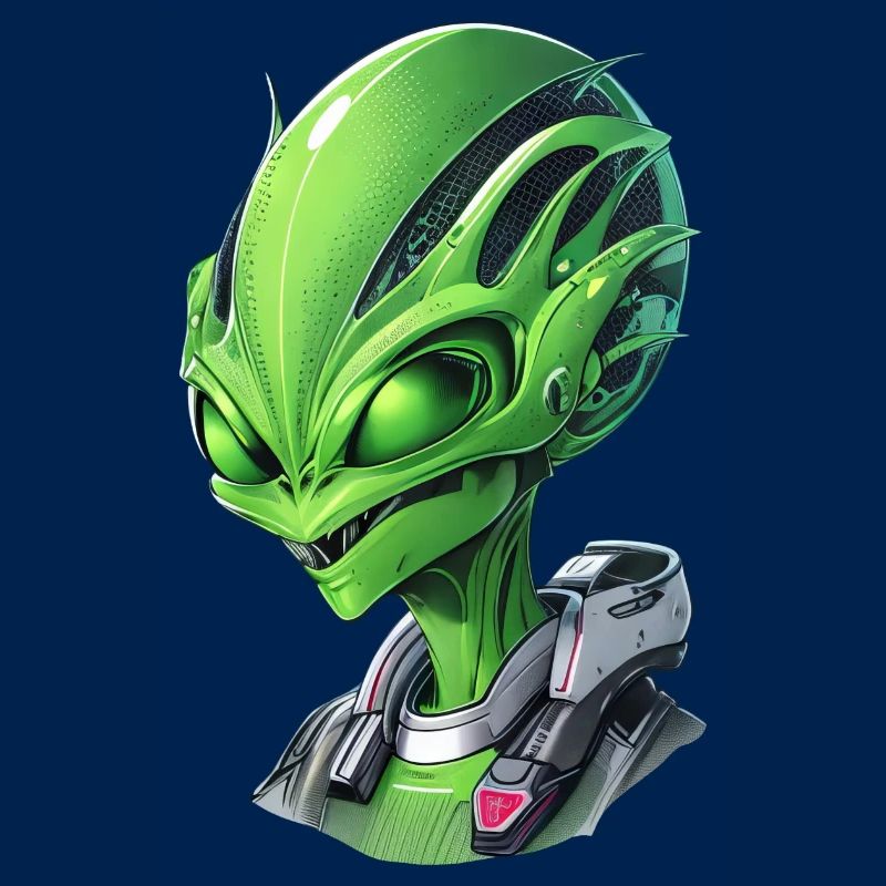 Alien Portrait: Intriguing face from an attached