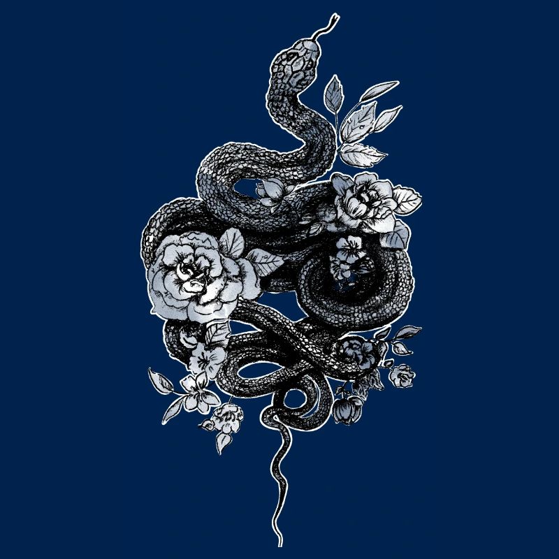 Schlange -Snake - Ballpython - Retro Tattoo Look