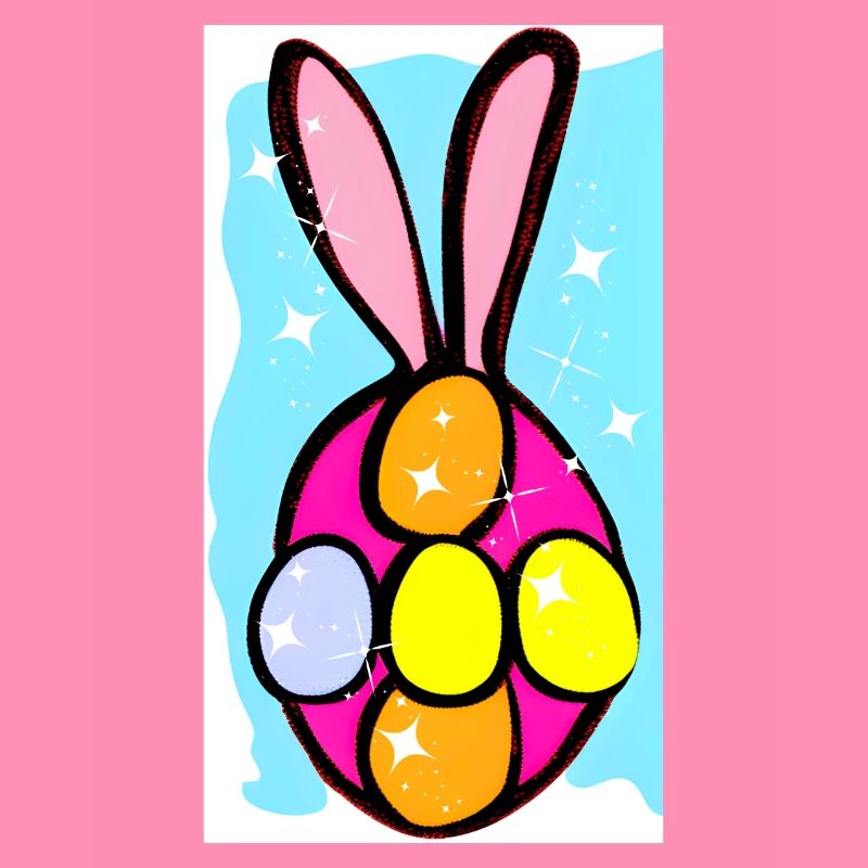 Bunte Osterhasen-Eier Illustration