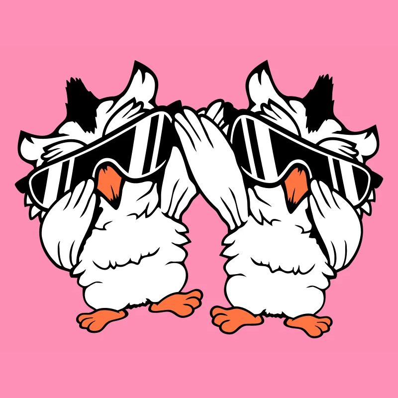 2 hiboux Dabbing Dab Danse Pose Geste Lunettes de soleil